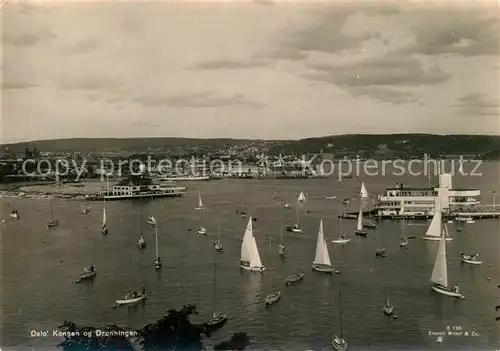 AK / Ansichtskarte Oslo_Norwegen Kongen og Dronningen Oslo Norwegen