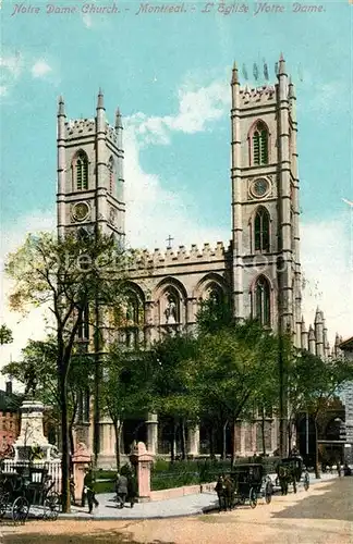 AK / Ansichtskarte Montreal_Quebec Notre Dame Church Montreal Quebec
