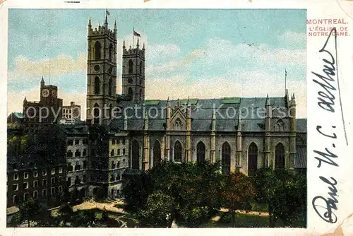 AK / Ansichtskarte Montreal_Quebec Eglise de Notre Dame Montreal Quebec