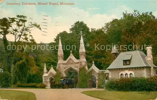 AK / Ansichtskarte Montreal_Quebec Cementery Entrance Mount Royal Montreal Quebec