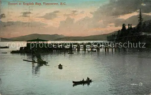 AK / Ansichtskarte Vancouver_British_Columbia Sunset at Englisch Bay Vancouver_British