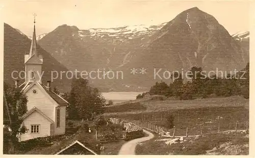 AK / Ansichtskarte Balestrand Kirchenpartie Balestrand