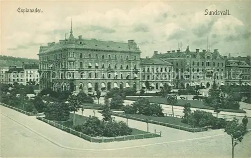 AK / Ansichtskarte Sundsvall Esplanaden Sundsvall