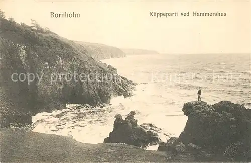 AK / Ansichtskarte Bornholm Klippepartie ved Hammershus Bornholm