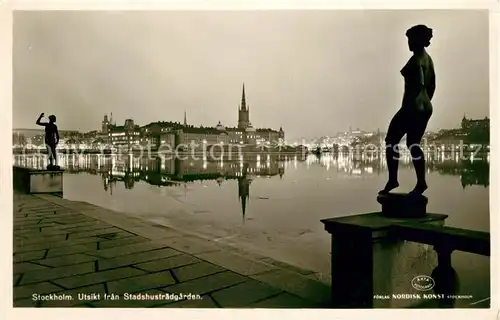 AK / Ansichtskarte Stockholm Utsikt fran Stadshustradgarden Stockholm