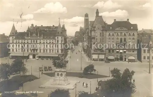 AK / Ansichtskarte Malmoe Stortorget met Hotell Kramer Malmoe