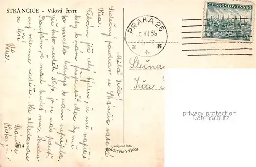 AK / Ansichtskarte Prag_Prahy_Prague Strancice  Prag_Prahy_Prague