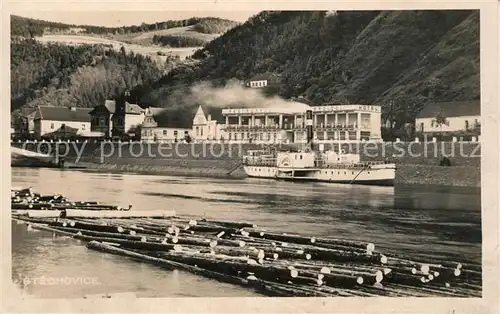 AK / Ansichtskarte Stechovice Hafen Holzfloeser Stechovice