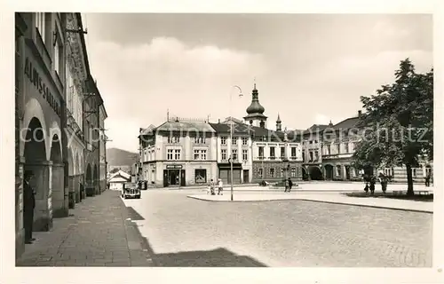 AK / Ansichtskarte Frenstat_pod_Radhostem Rathaus Marktplatz Frenstat_pod_Radhostem