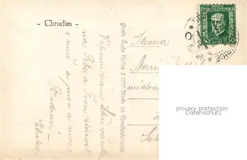 AK / Ansichtskarte Chrudim Rathaus Denkmal Chrudim