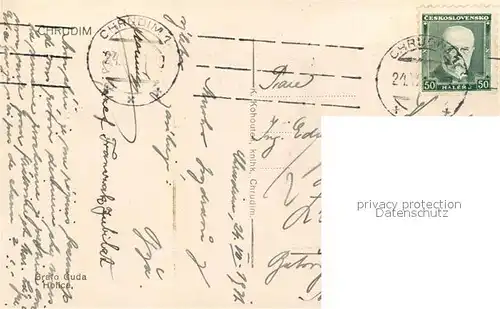 AK / Ansichtskarte Chrudim Panorama Kirche Chrudim