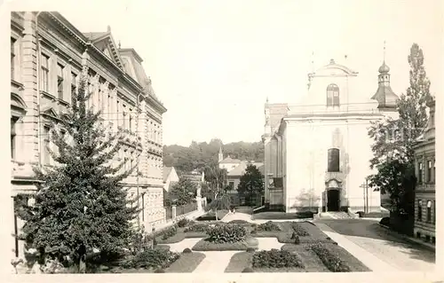 AK / Ansichtskarte Chotzen_Chocen_Tschechien Park Kirche 