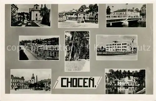 AK / Ansichtskarte Chocen Kirche Bruecke Ansichten Chocen