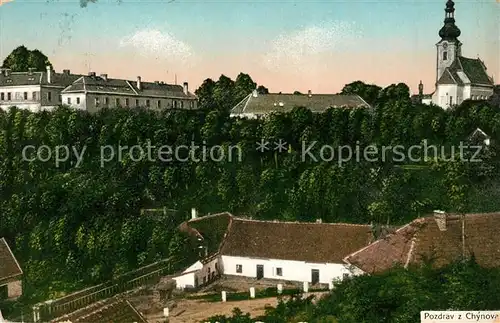 AK / Ansichtskarte Chynova Kirche Gehoeft Chynova