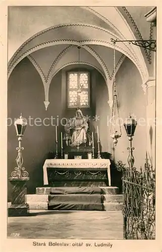 AK / Ansichtskarte Stara_Boleslav Oltar sv Ludmily Stara_Boleslav