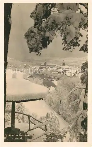 AK / Ansichtskarte Susice Letovisko Susice na Sumave v zime Susice