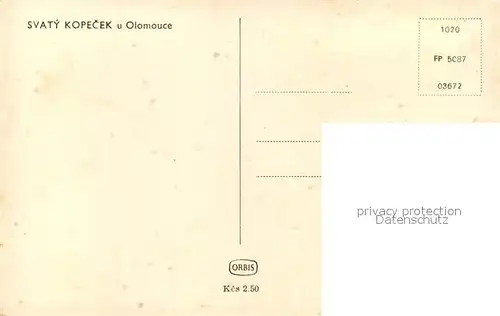 AK / Ansichtskarte Olomouce Svaty Kopecek Olomouce