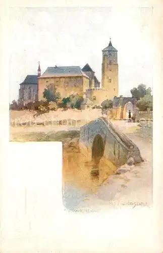 AK / Ansichtskarte Tschechien_Region Kirche mit Schloss Tschechien Region