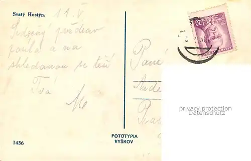 AK / Ansichtskarte Hostyn Svaty Hostyn Hostyn