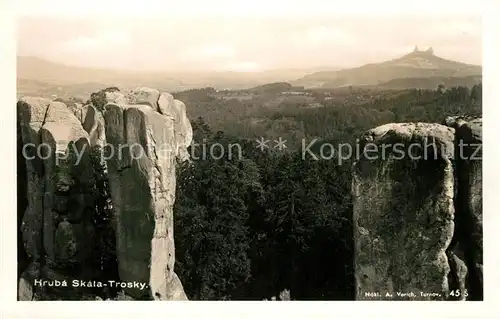 AK / Ansichtskarte Trosky_Tschechien Hruba Skala Felsen Trosky Tschechien