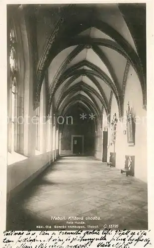 AK / Ansichtskarte Trebon Krizova chodba Kirche innen Trebon