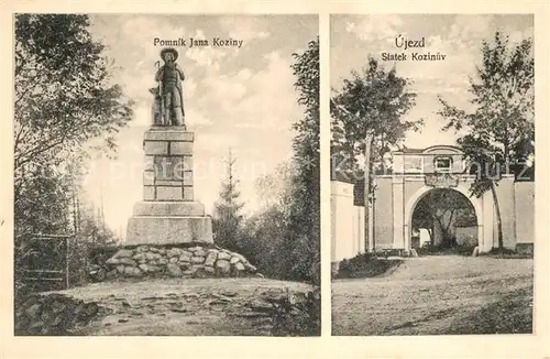 AK / Ansichtskarte Ujezd_u_Domazlic Statek Kozinuv Pomnik Jana Koziny Ujezd_u_Domazlic