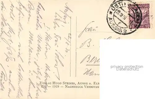 AK / Ansichtskarte Aussig_Tschechien Elbe  Aussig Tschechien