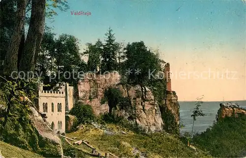 AK / Ansichtskarte Valdstejn Ruine am Meer Valdstejn