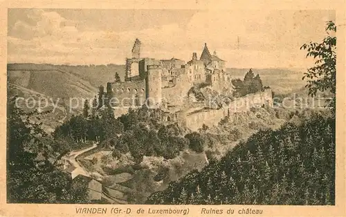 AK / Ansichtskarte Vianden Ruines du Chateau Vianden