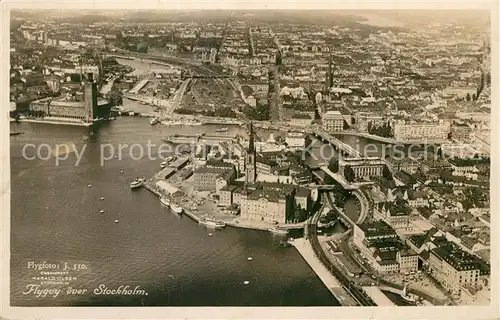 AK / Ansichtskarte Stockholm Fliegeraufnahme Stockholm