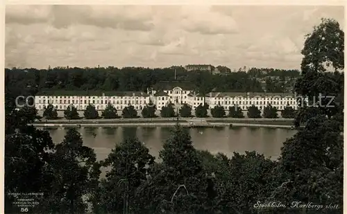 AK / Ansichtskarte Stockholm Karlbergs slott Schloss Stockholm
