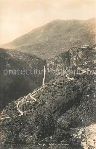 AK / Ansichtskarte Stalheim_Norwegen Stahlheimskleven Landschaftspanorama Serpentinen Stalheim Norwegen