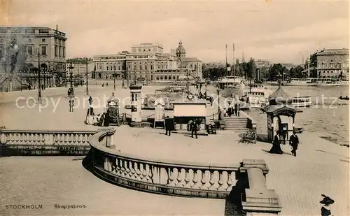 AK / Ansichtskarte Stockholm Skeppsbron Stockholm
