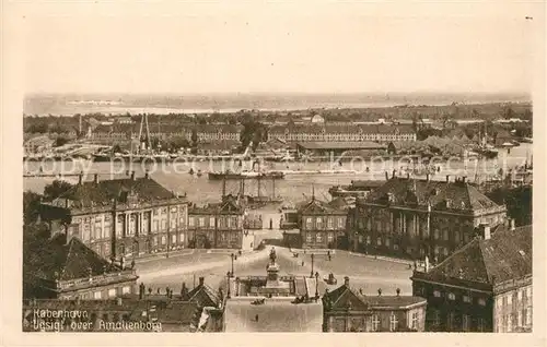 AK / Ansichtskarte Kobenhavn Udsigt over Amalienborg Slot Schloss Kobenhavn