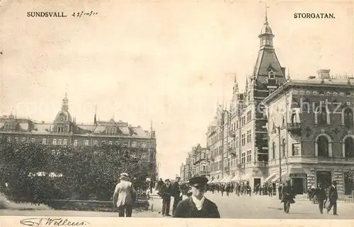 AK / Ansichtskarte Sundsvall Storgatan Sundsvall