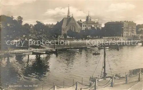 AK / Ansichtskarte Halmstad Parti fran oester Halmstad