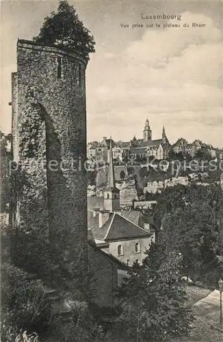 AK / Ansichtskarte Luxembourg_Luxemburg Vue prise sur le plateau du Rham Luxembourg Luxemburg