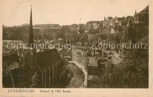 AK / Ansichtskarte Luxembourg_Luxemburg Grund et Ville Haute Luxembourg Luxemburg