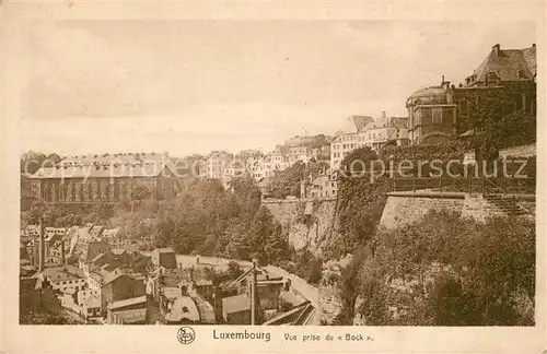 AK / Ansichtskarte Luxembourg_Luxemburg Vue prise des Rochers du Bock Luxembourg Luxemburg