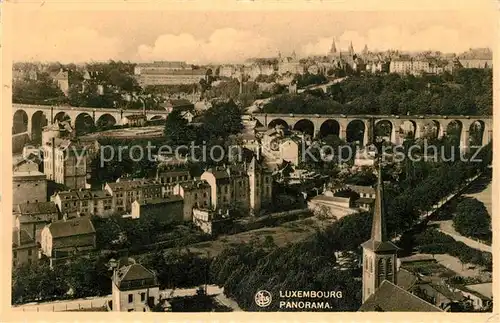 AK / Ansichtskarte Luxembourg_Luxemburg Panorama avec viaduc Luxembourg Luxemburg