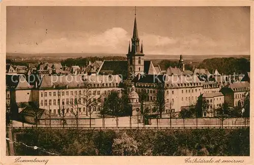 AK / Ansichtskarte Luxembourg_Luxemburg Cathedrale et environs Luxembourg Luxemburg