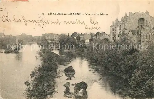 AK / Ansichtskarte Chalons sur Marne_Ardenne Vue sur la Marne Chalons sur Marne Ardenne
