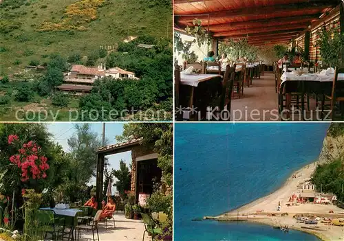 AK / Ansichtskarte Gabicce_Monte Trattoria Pizzeria Mimi Ristorante Spiaggia veduta aerea Gabicce Monte