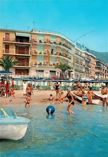 AK / Ansichtskarte Alassio Hotel Al Mare Strand Alassio