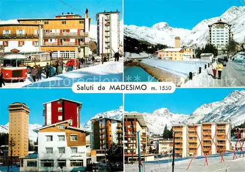 AK / Ansichtskarte Madesimo Teilansichten Hotels im Winter Madesimo