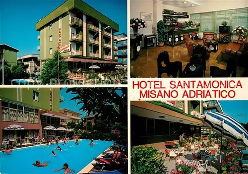 AK / Ansichtskarte Misano_Adriatico Hotel Santamonica Swimming Pool Terrasse Misano Adriatico