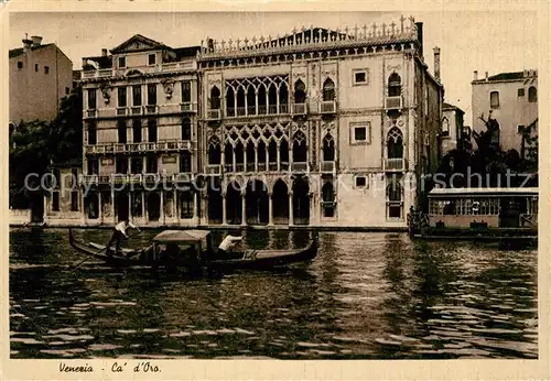 AK / Ansichtskarte Venezia_Venedig Ca d Oro Palast Canal Grande Gondel Venezia Venedig