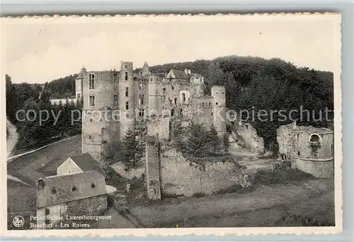 AK / Ansichtskarte Beaufort_Befort_Luxembourg Les Ruines du Chateau Petite Suisse Luxembourgeoise Beaufort_Befort