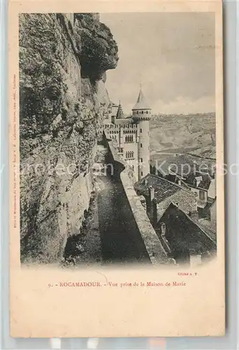 AK / Ansichtskarte Rocamadour Vue prise de la Maison de Marie Chateau Rocamadour
