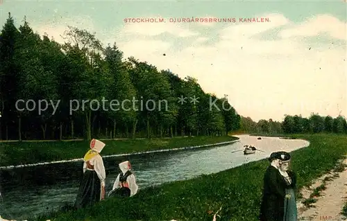 AK / Ansichtskarte Stockholm Djurgardsbrunn kanalen Stockholm
